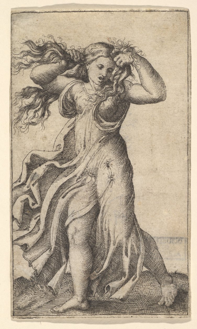 Žena tahání za vlasy, ca. 1515. od Unbekannt