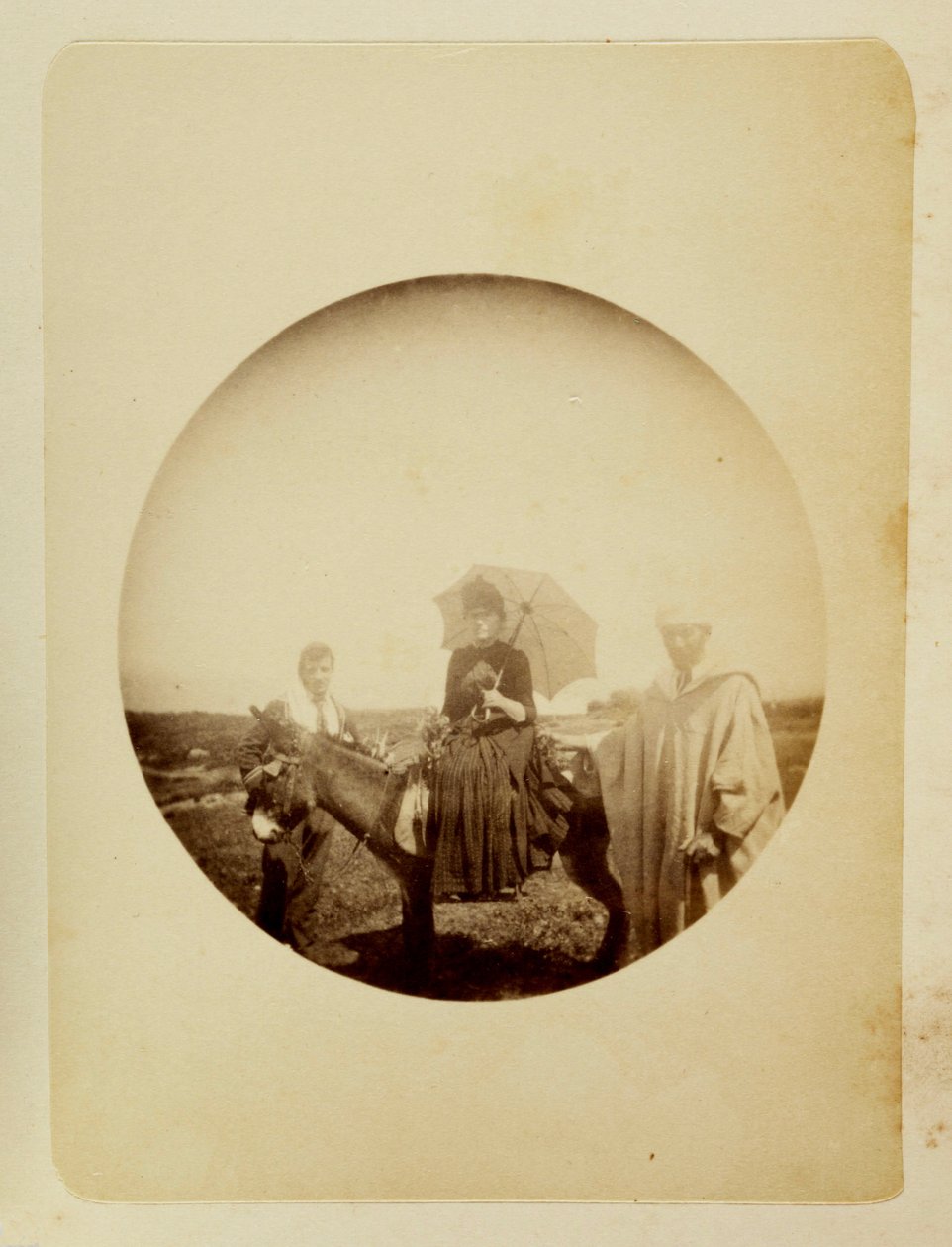 "Žena na oslu", c 1890 od Unbekannt