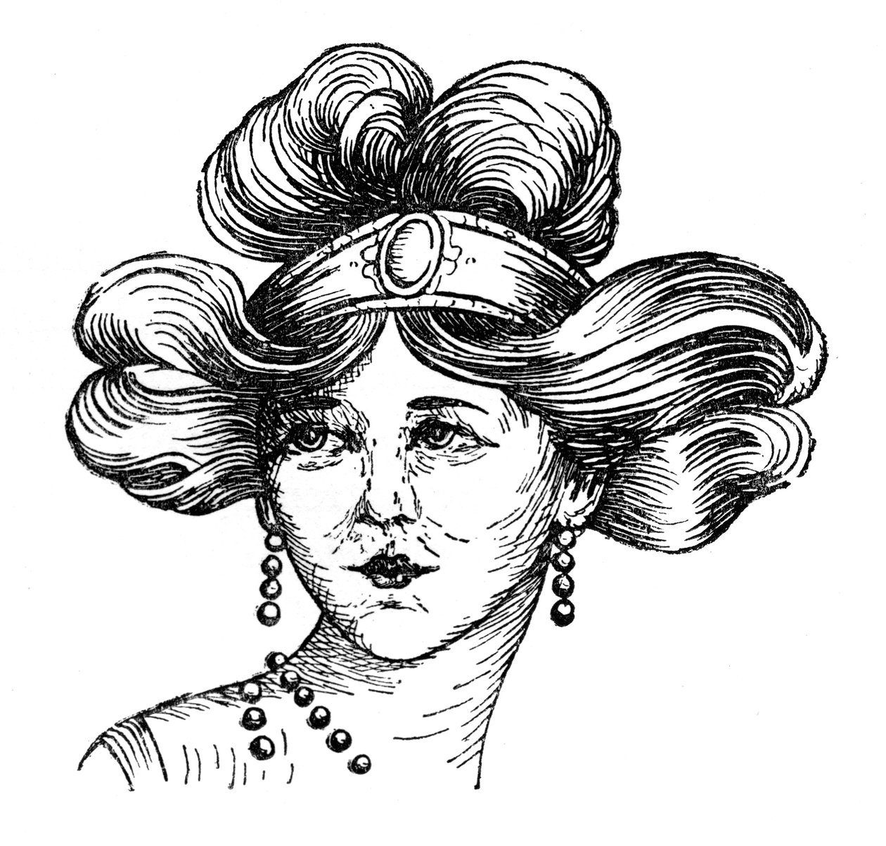 Dámský účes, 1910 od Unbekannt