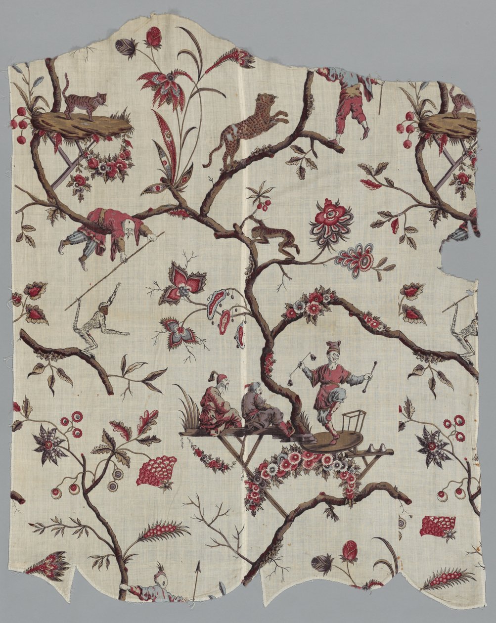 Woodblock tištěné textilní fragmenty, c. 1785. od Unbekannt