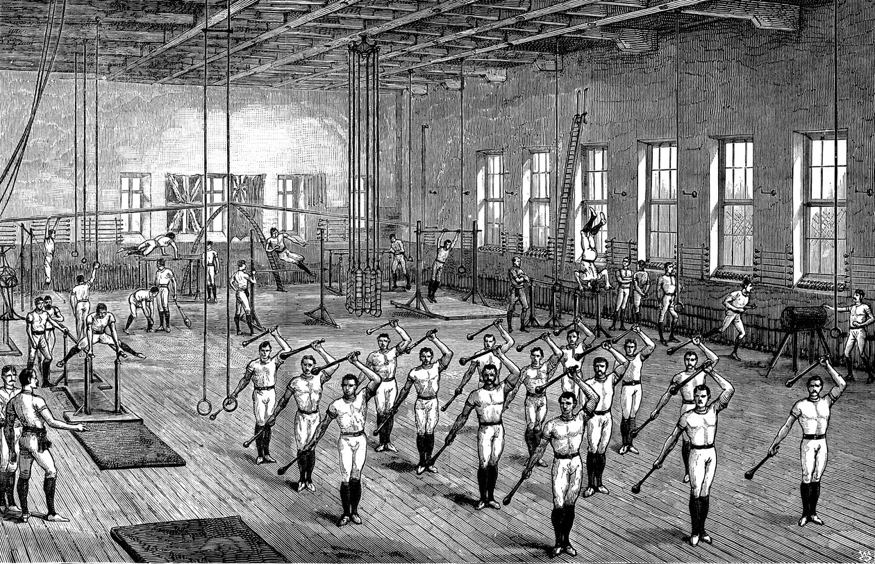 Gymnasium YMCA, Longacre, Londýn, c1888 od Unbekannt