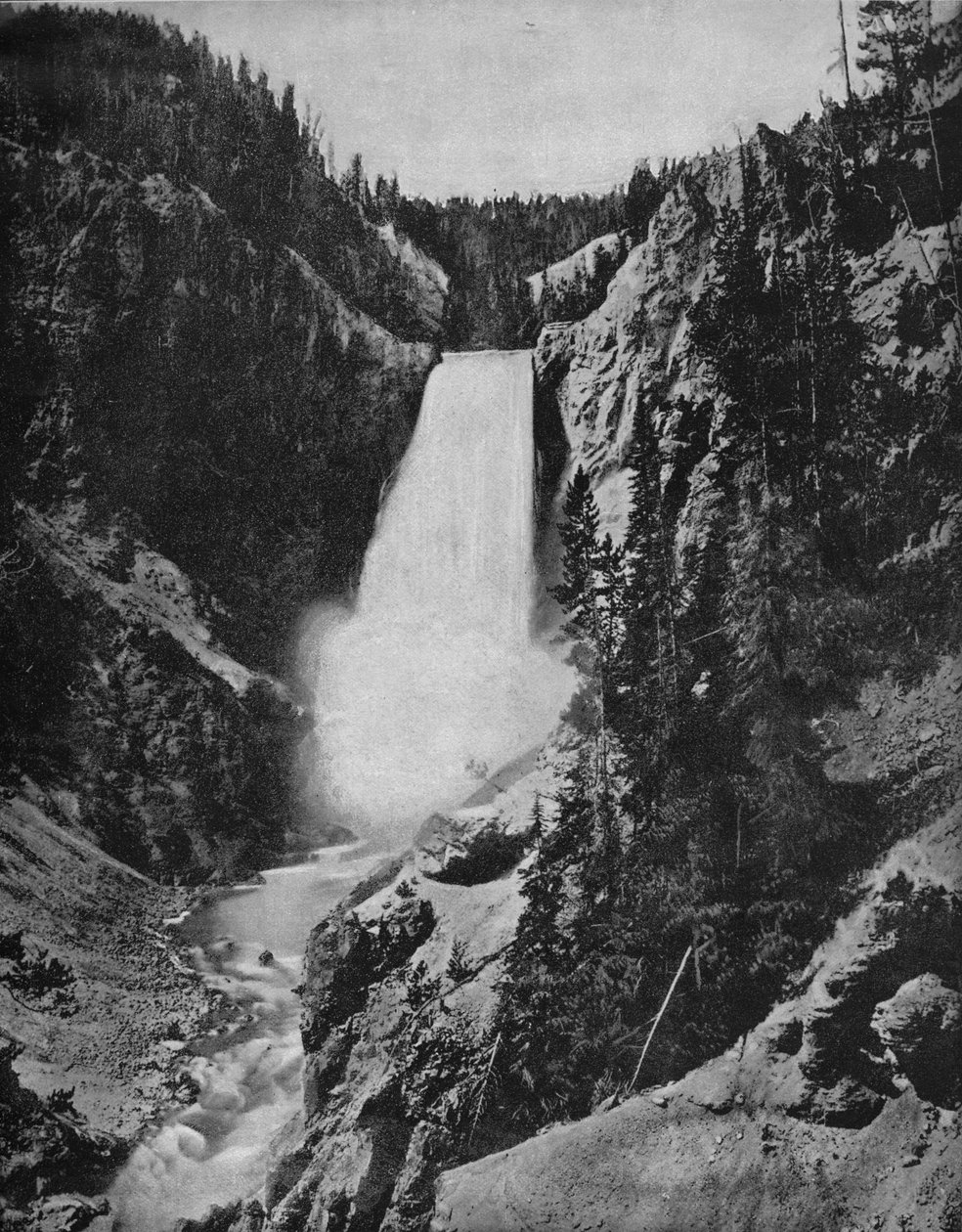 Yellowstone Falls, Wyoming, c1897. od Unbekannt