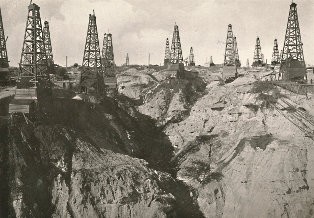 Yenan-Young Oil Wells, 1900. od Unbekannt