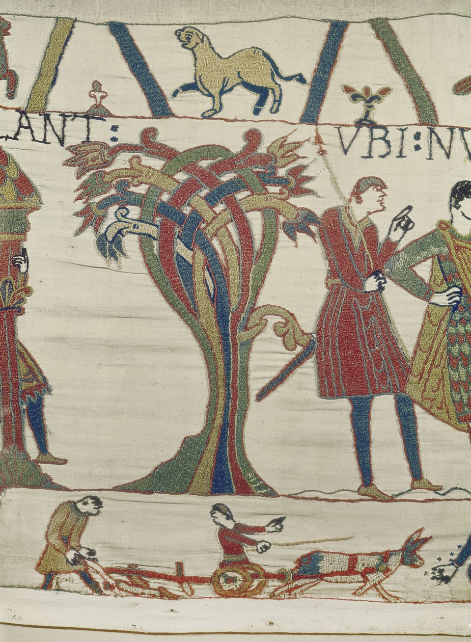 Vyslanci vévody Williama přicházejí k hraběti Guy de Ponthieu, Bayeux Tapestry od Unbekannt Unbekannt