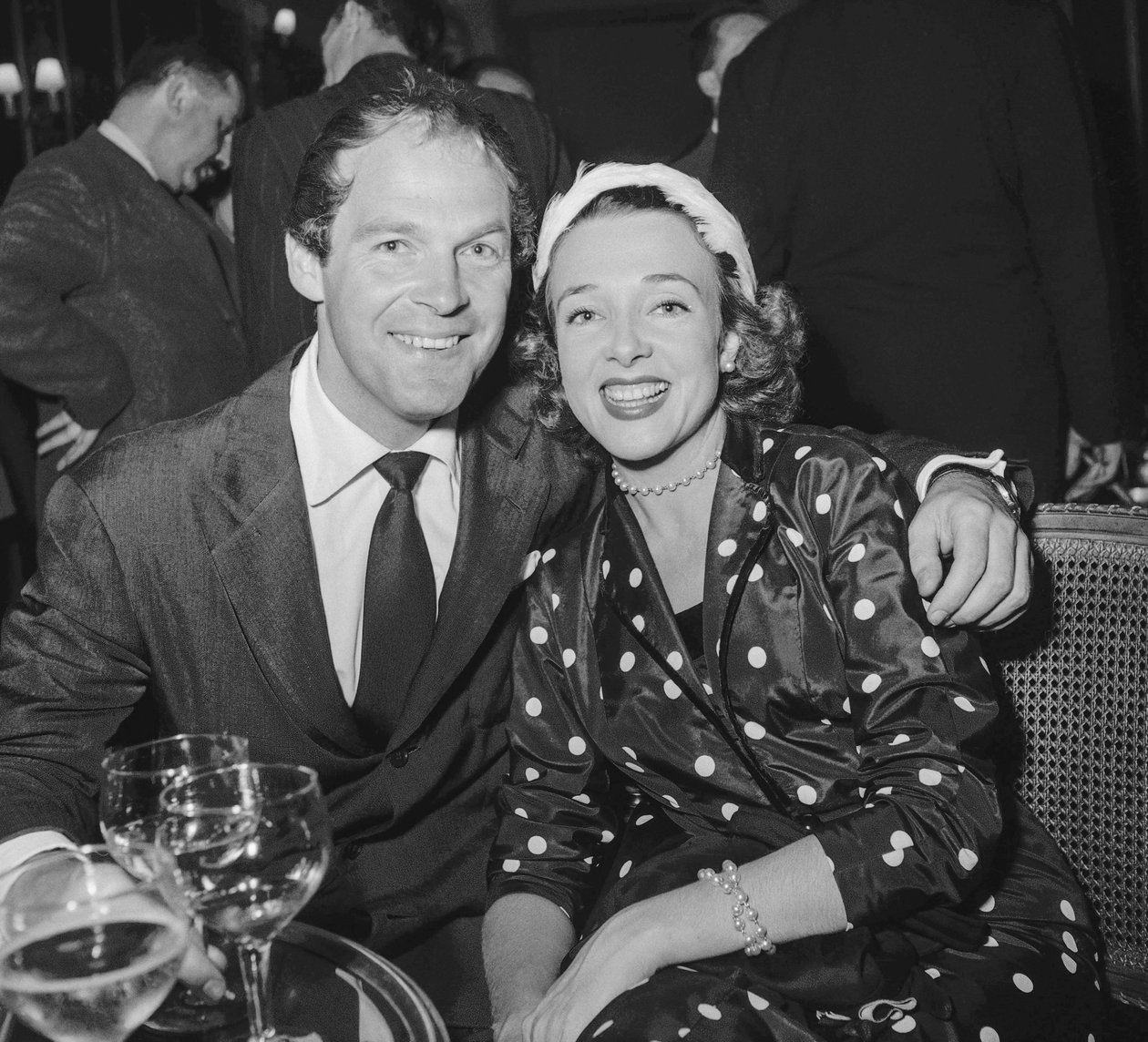 Volba slečny Cinemonde, Paříž, 27. června 1950: Bill Marshall a Micheline Presle od Unbekannt Unbekannt