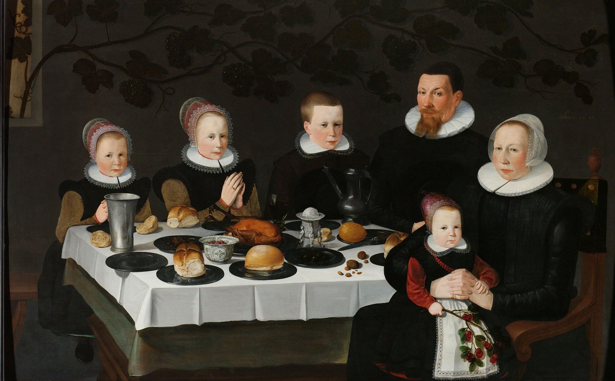Rodinný portrét, 1627 od Unbekannt Unbekannt