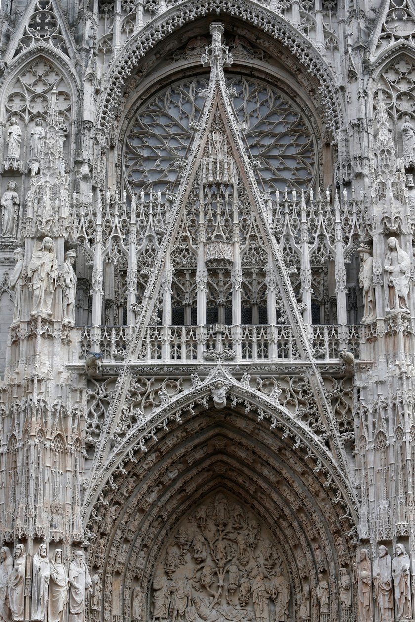 Katedrála Notre-Dame, Rouen, Francie, Detail fasády od Unbekannt Unbekannt