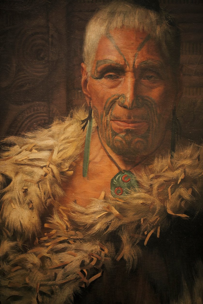 Perema Te Pahau, škrabka na kosti, 1904 od Unbekannt Unbekannt