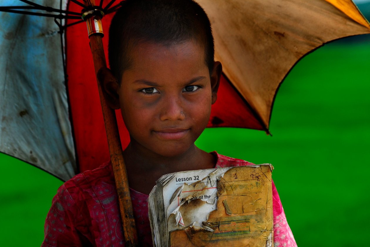 Portrét školní dívky. Coxs Bazar, Bangladéš. 12. září 2007. od Unbekannt Unbekannt