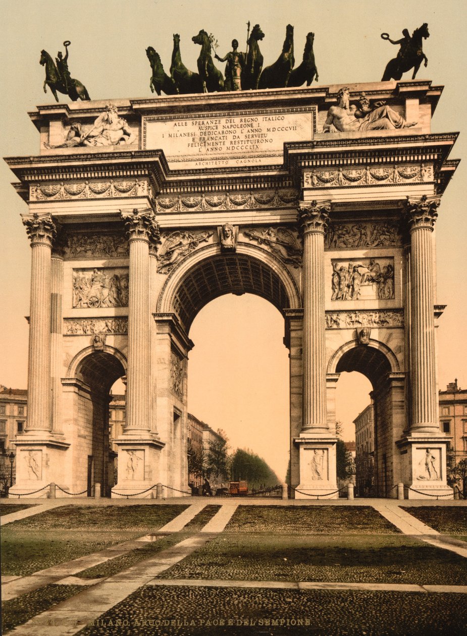 Oblouk míru, Milán, Itálie, cca 1890-1900 od Unbekannt Unbekannt