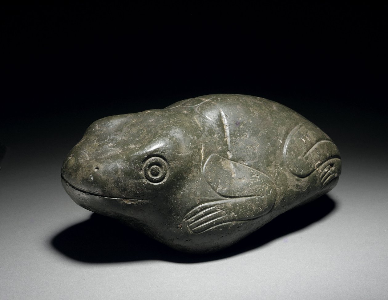 Vzácná aztécká kamenná žába, cca 1200-1521 od Unbekannt