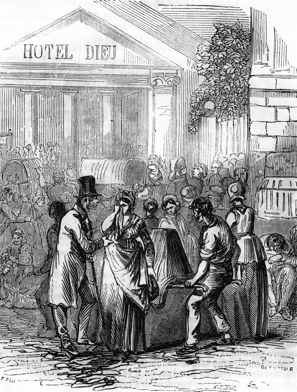 Epidemie cholery z roku 1832 ve Francii od Unbekannter Künstler