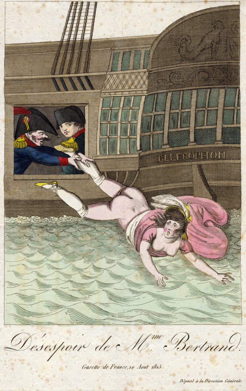 DESPERATION OF MRS BERTRAND 1815 (rytina) od Unbekannter Künstler