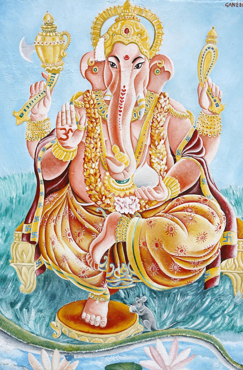 Hinduistický bůh Ganesh se sloní hlavou, Káthmándú, Nepál od Unbekannt