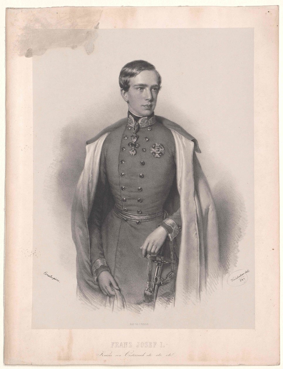 Rakouský císař František Josef I. od Unbekannter Künstler