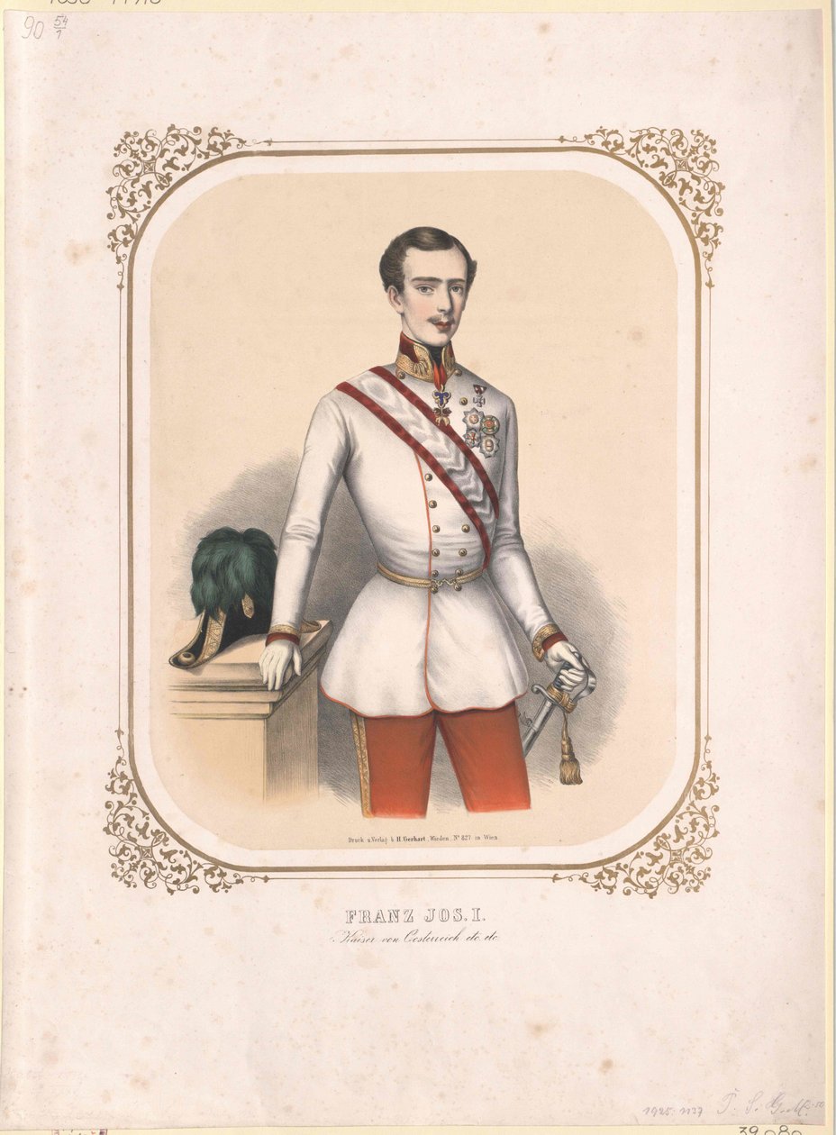 Rakouský císař František Josef I. od Unbekannter Künstler