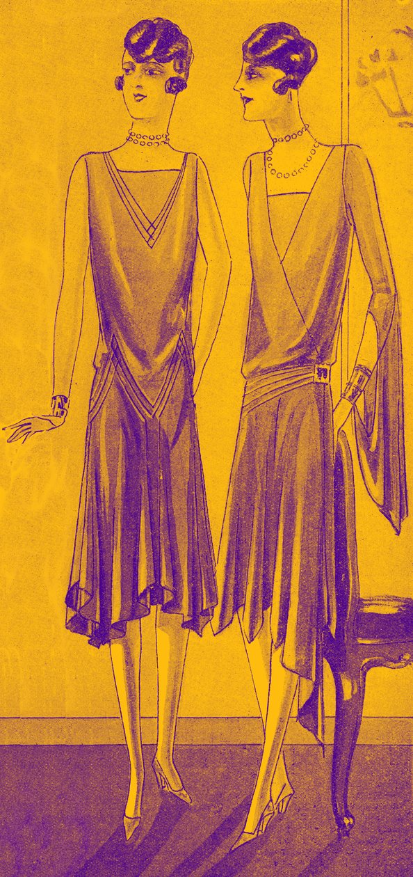 Móda: společenské šaty na jaře 1928 od Unbekannter Künstler