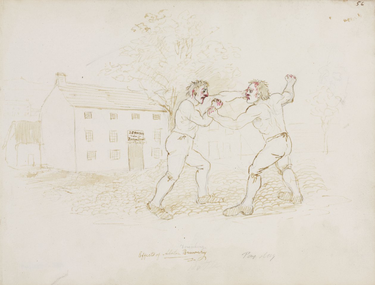 Fighting, Northumberland, c 1805-1820 od Unbekannt