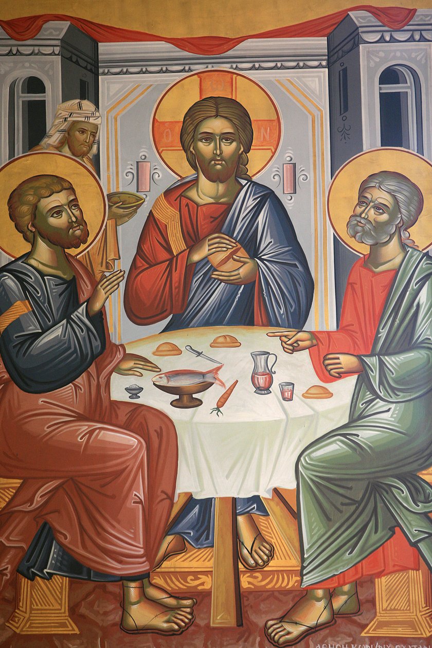 Ikona řecké ortodoxní trojice Thessaloniki Řecko od Unbekannt