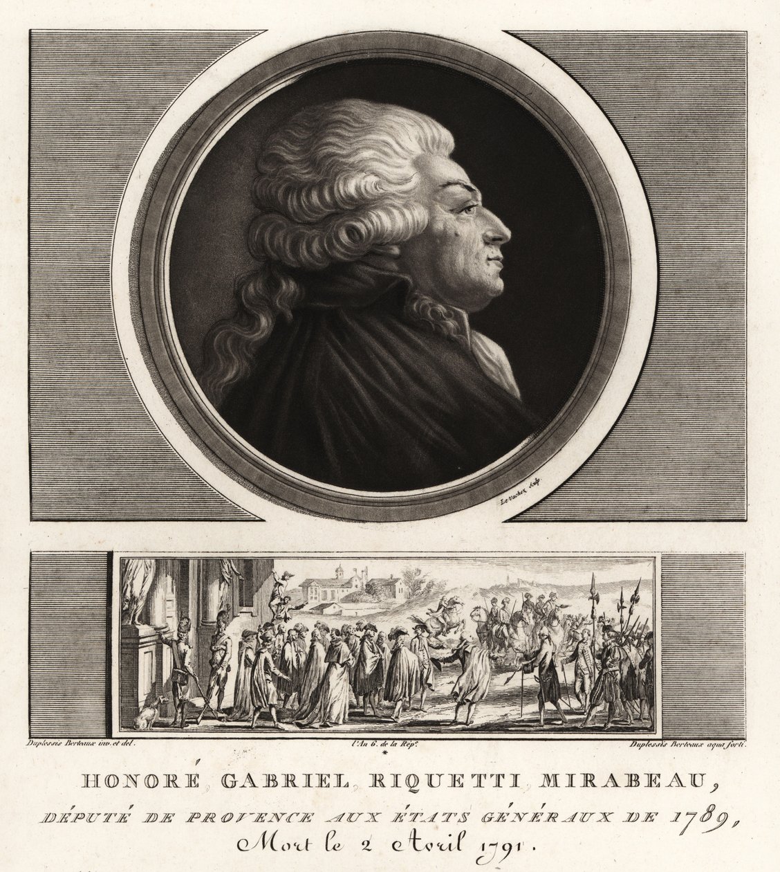 Honore Gabriel Riquetti, hrabě z Mirabeau od Unbekannt