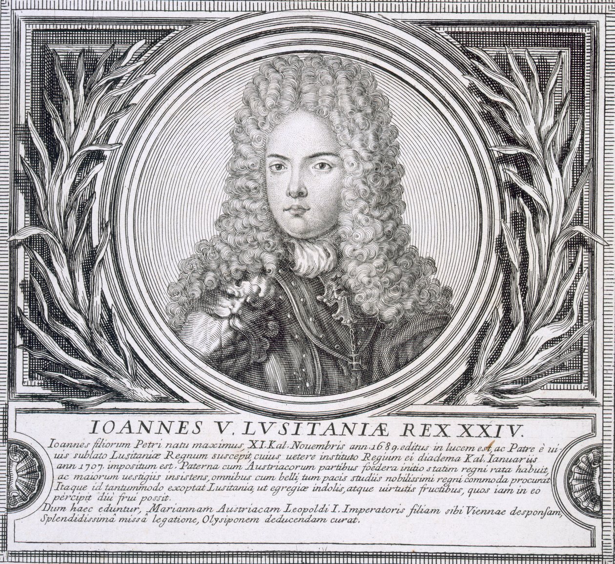 Jan V. Portugalský (litho) od Unbekannt