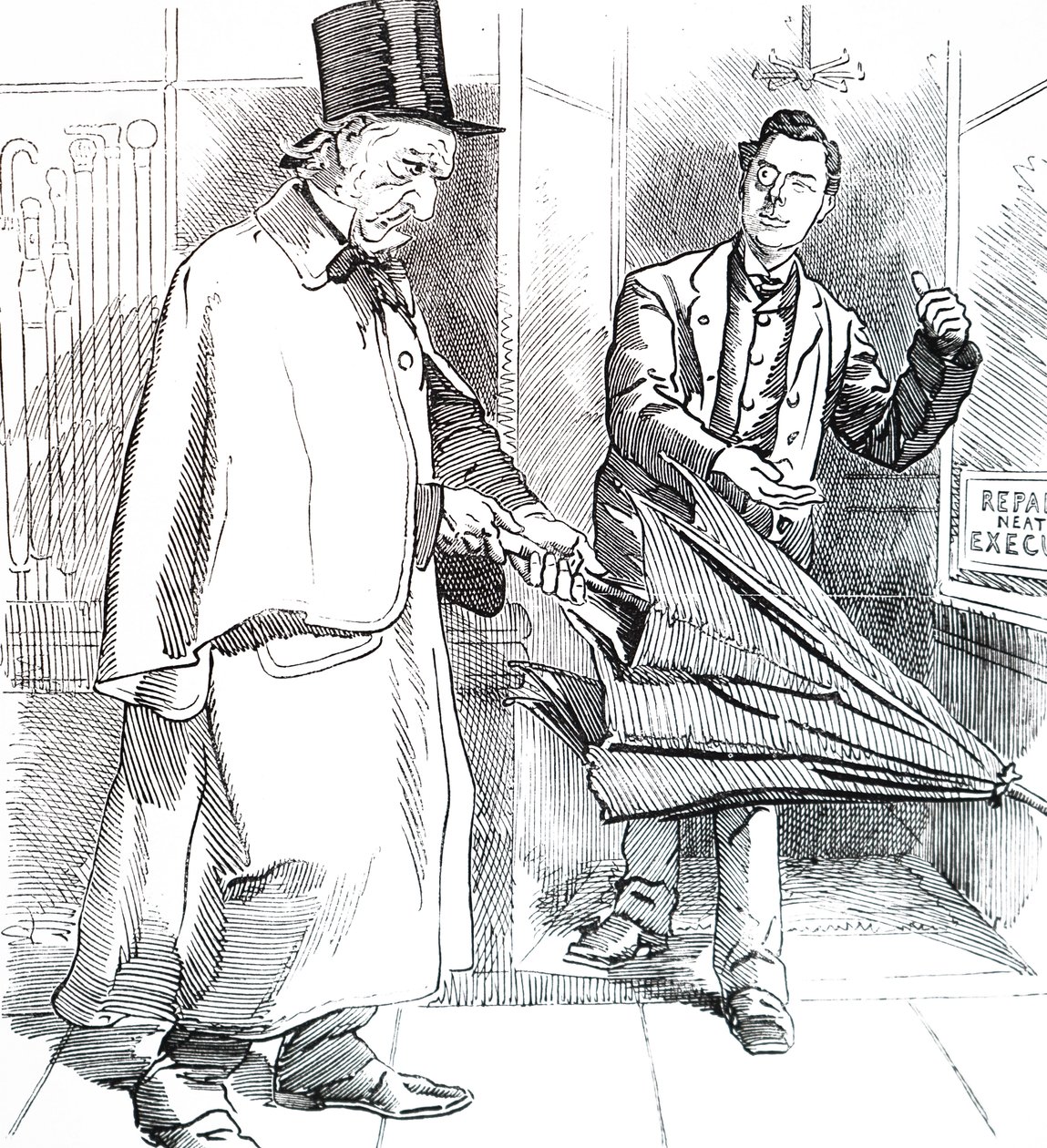 Joseph Chamberlain a William Ewart Gladstone. od Unbekannt