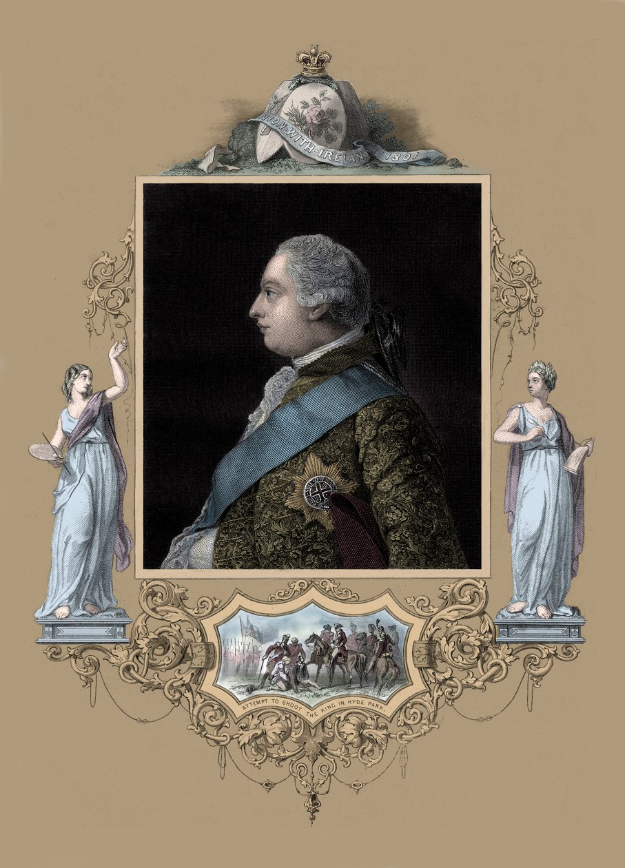 Král Jiří III. od Unbekannter Künstler