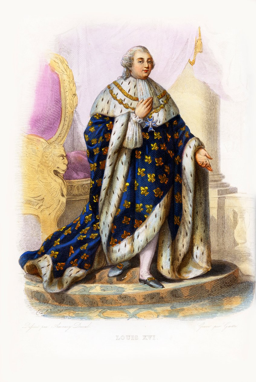 Ludvík XVI. francouzský král (rytina) od Bartolome Esteban and studio Murillo