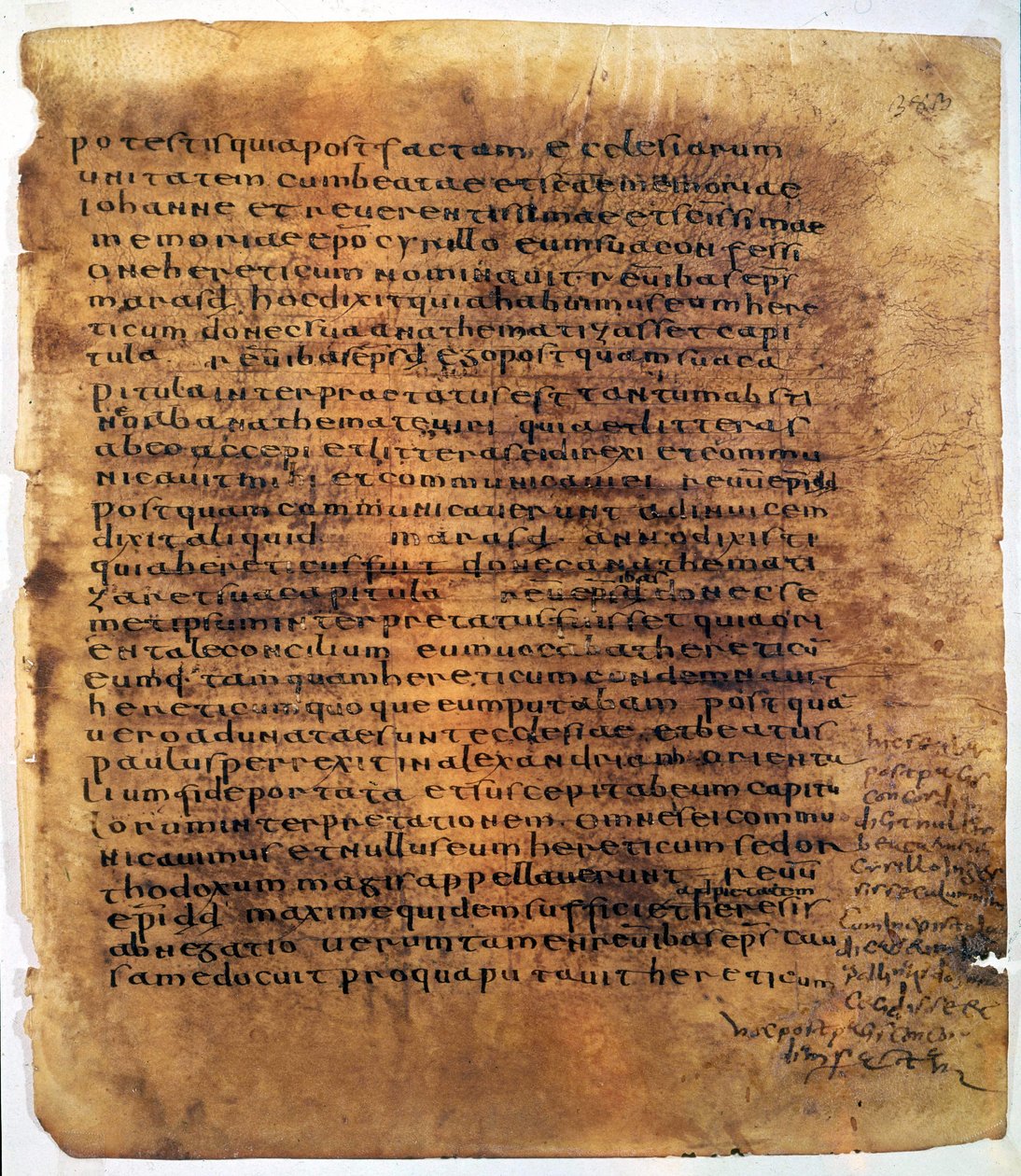Rukopisný svitek: palimpsest. od Unbekannter Künstler