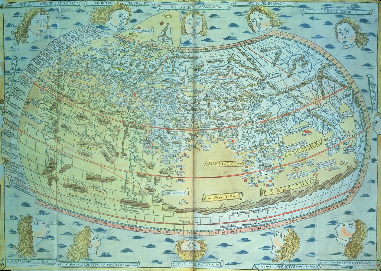 Mapa světa od Unbekannter Künstler