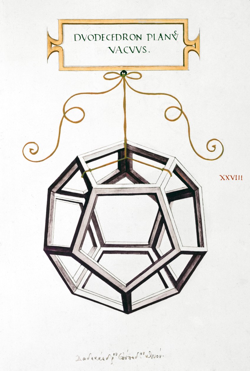 Matematické kresby Da VinciÕs Dodecahedron od Unbekannt