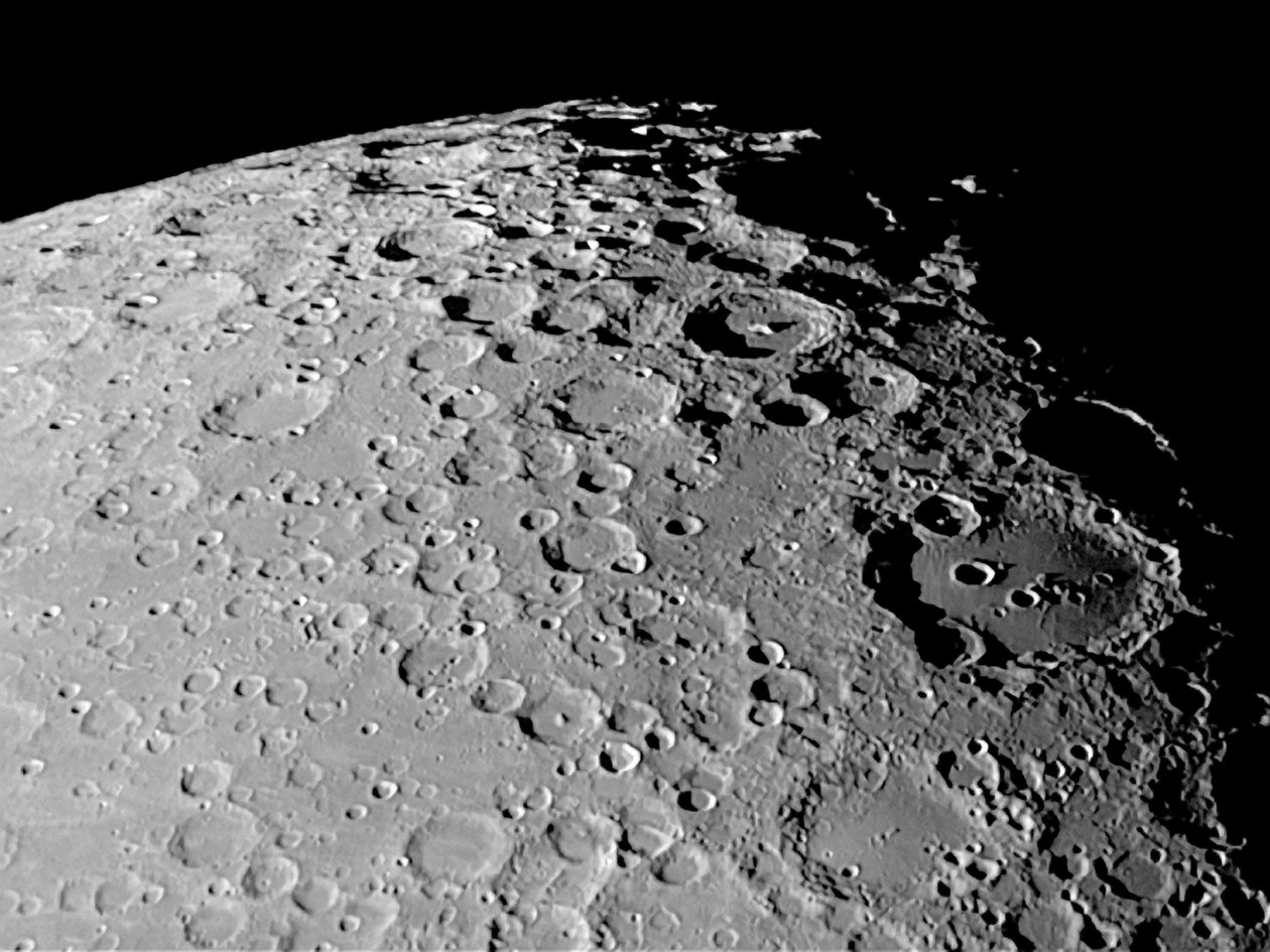 Krátery Moretus a Clavius od Unbekannt