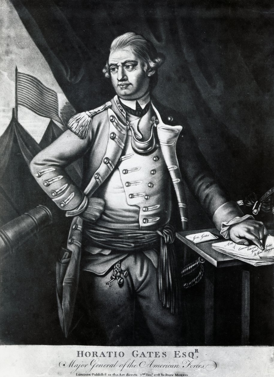 Portrét Horatio Gates (rytina) od Unbekannt
