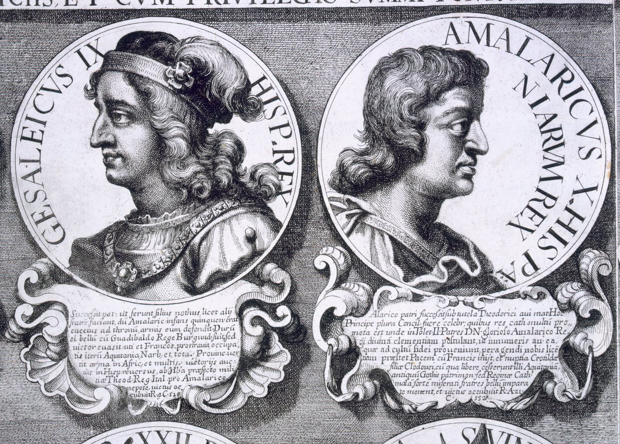 Portréty Gesalec a Amalaric (litho) od Unbekannt