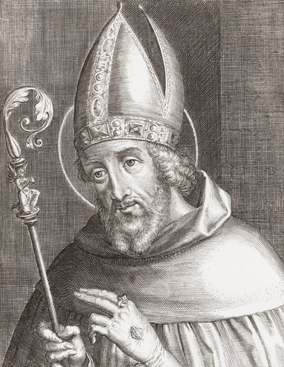 Svatý Augustin z Hrocha (rytina) od Alec Hunter