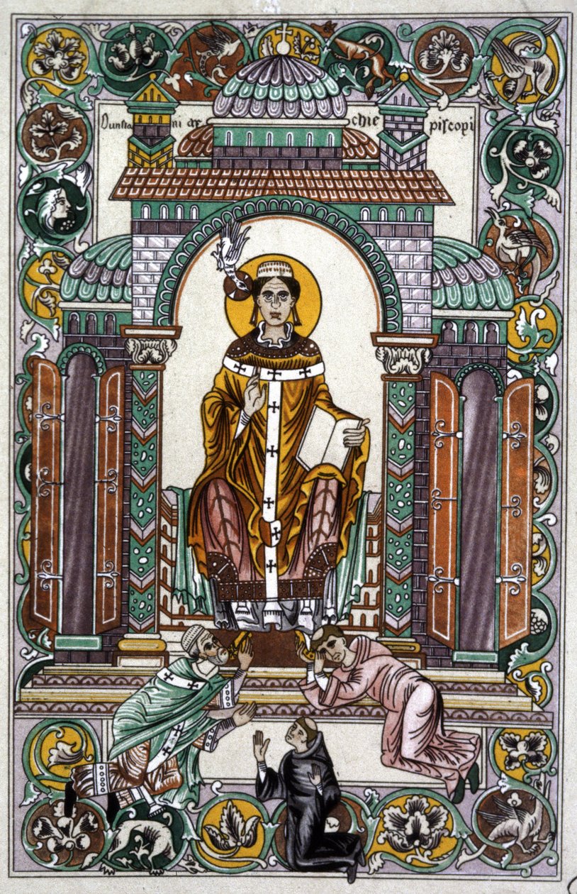 Saint Dunstan (ilustrace) od Unbekannter Künstler