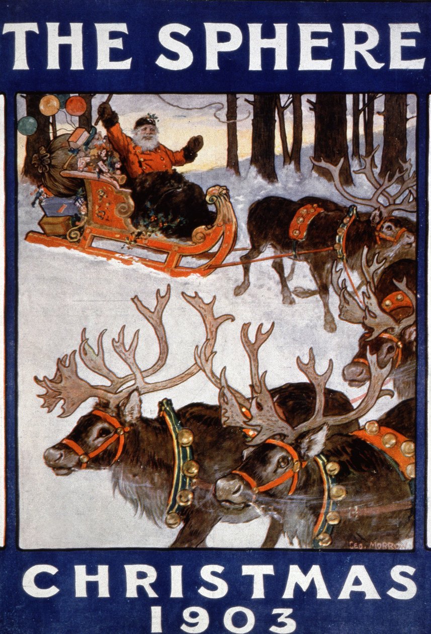 Santa Claus a jeho sobi od Unbekannter Künstler