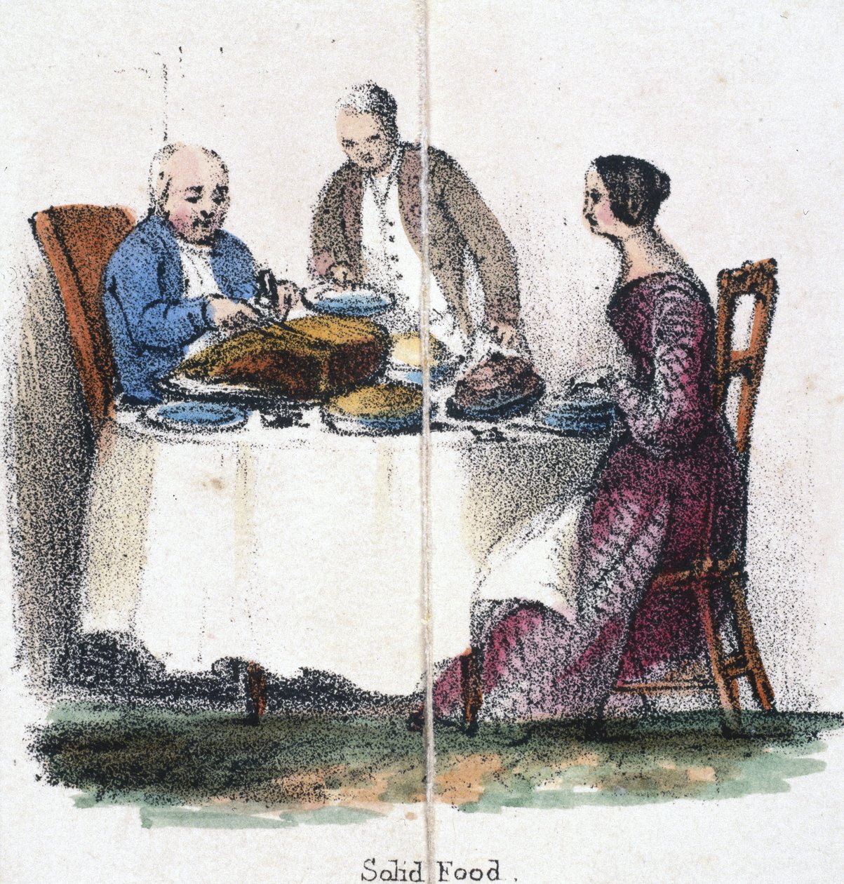 Pevné jídlo“, c 1845 od Unbekannter Künstler