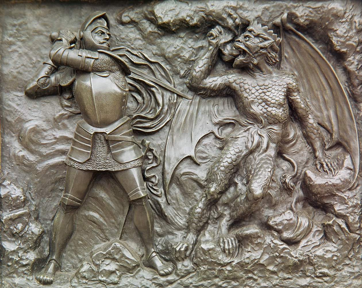 St. George Fighting the Dragon (bronz) od Unbekannt
