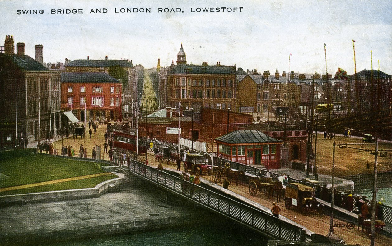 Swing Bridge a London Road, Lowestoft od Unbekannter Künstler