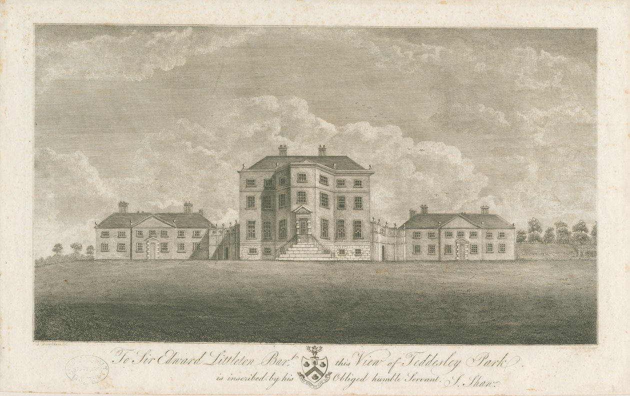 Teddesley Hall: rytina a [konec 18. století] od Unbekannt