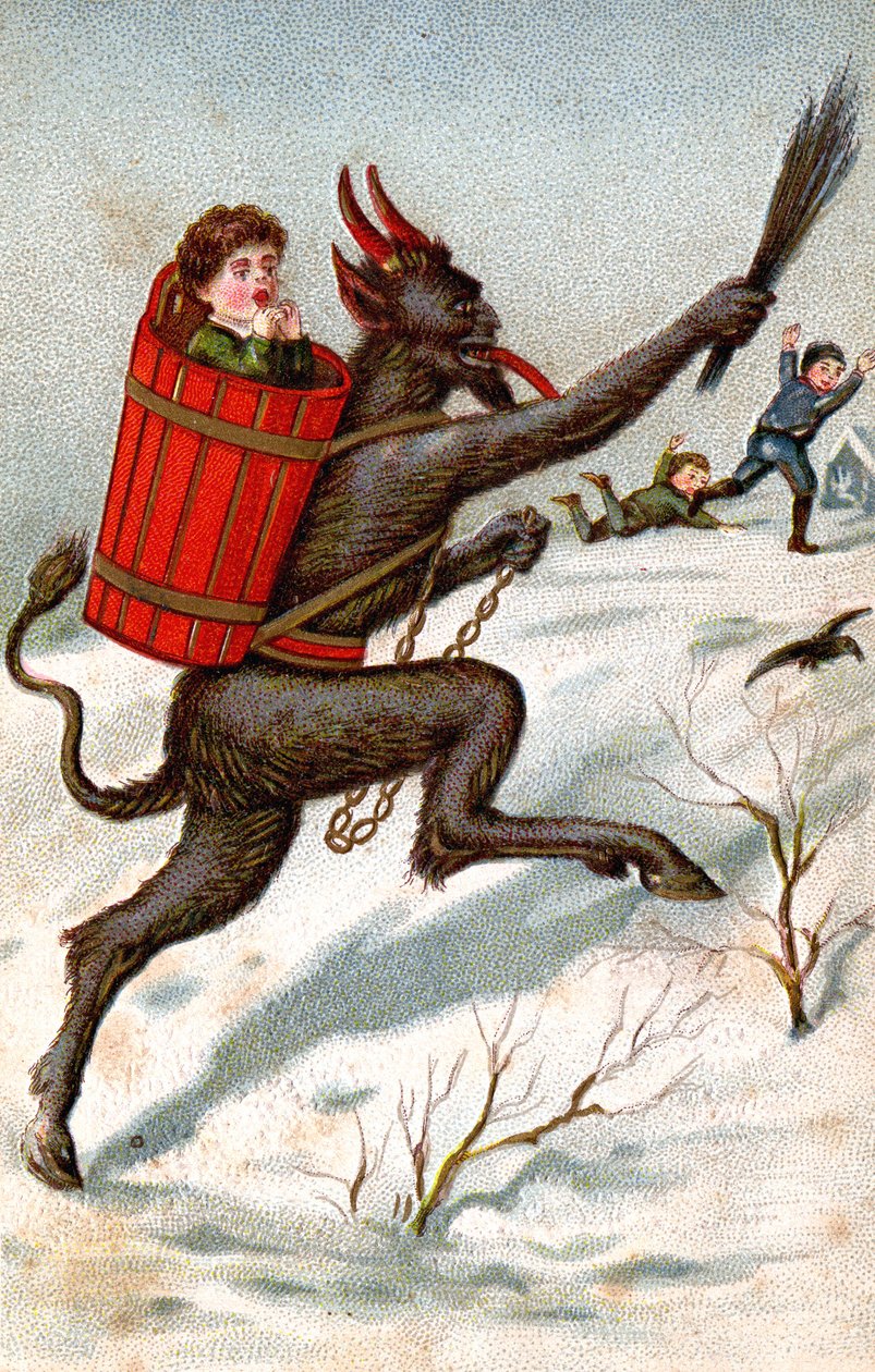Krampus, asi 1910 (pohlednice) od Unbekannter Künstler