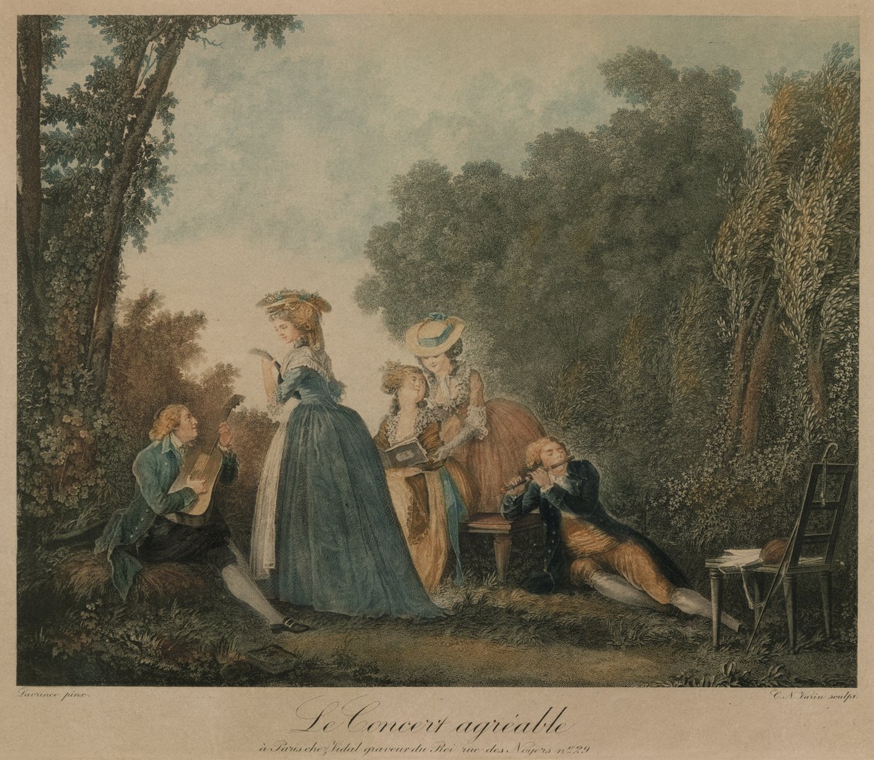 The Pleasant Concert, c.1810 (rytina) od Unbekannter Künstler