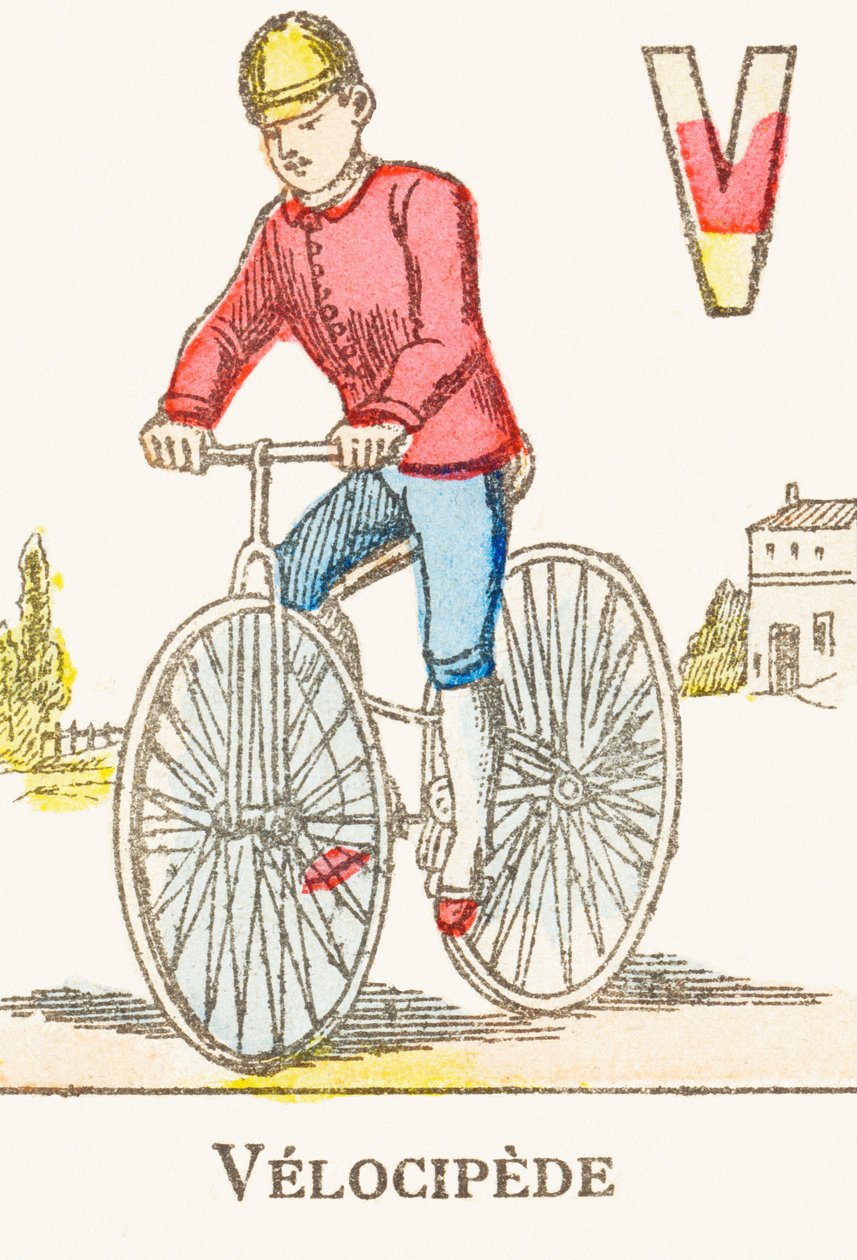 V : Velocipede - Games Alphabet, c.1890 (rytina) od Unbekannt