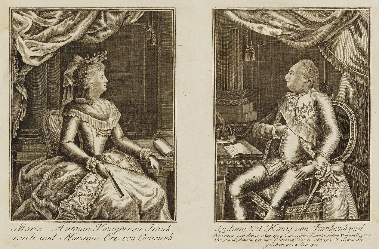 Marie Antonie a Ludvík XVI. od Unidentified