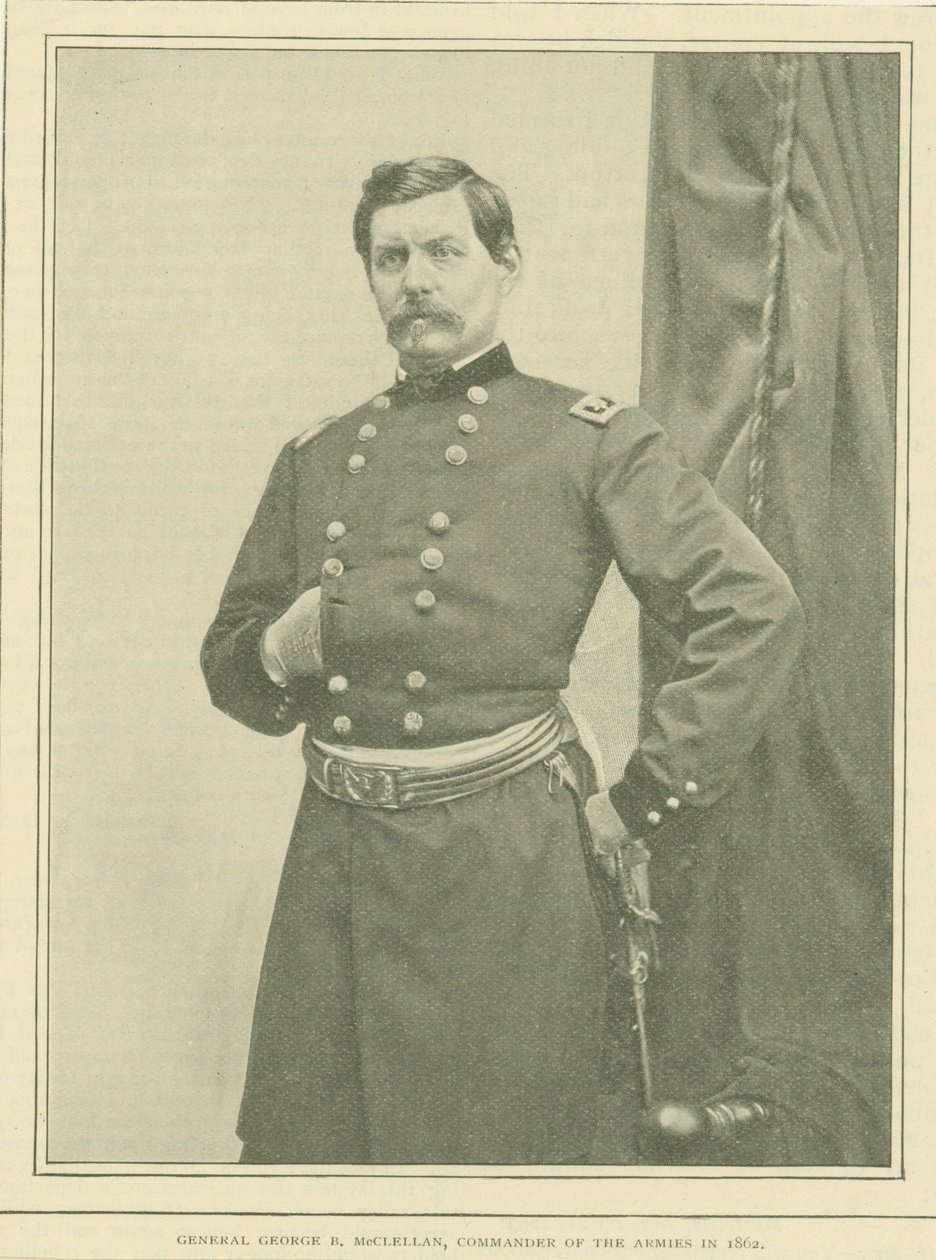 Generál George B. McClellan, velitel armád v roce 1862. od Unknown