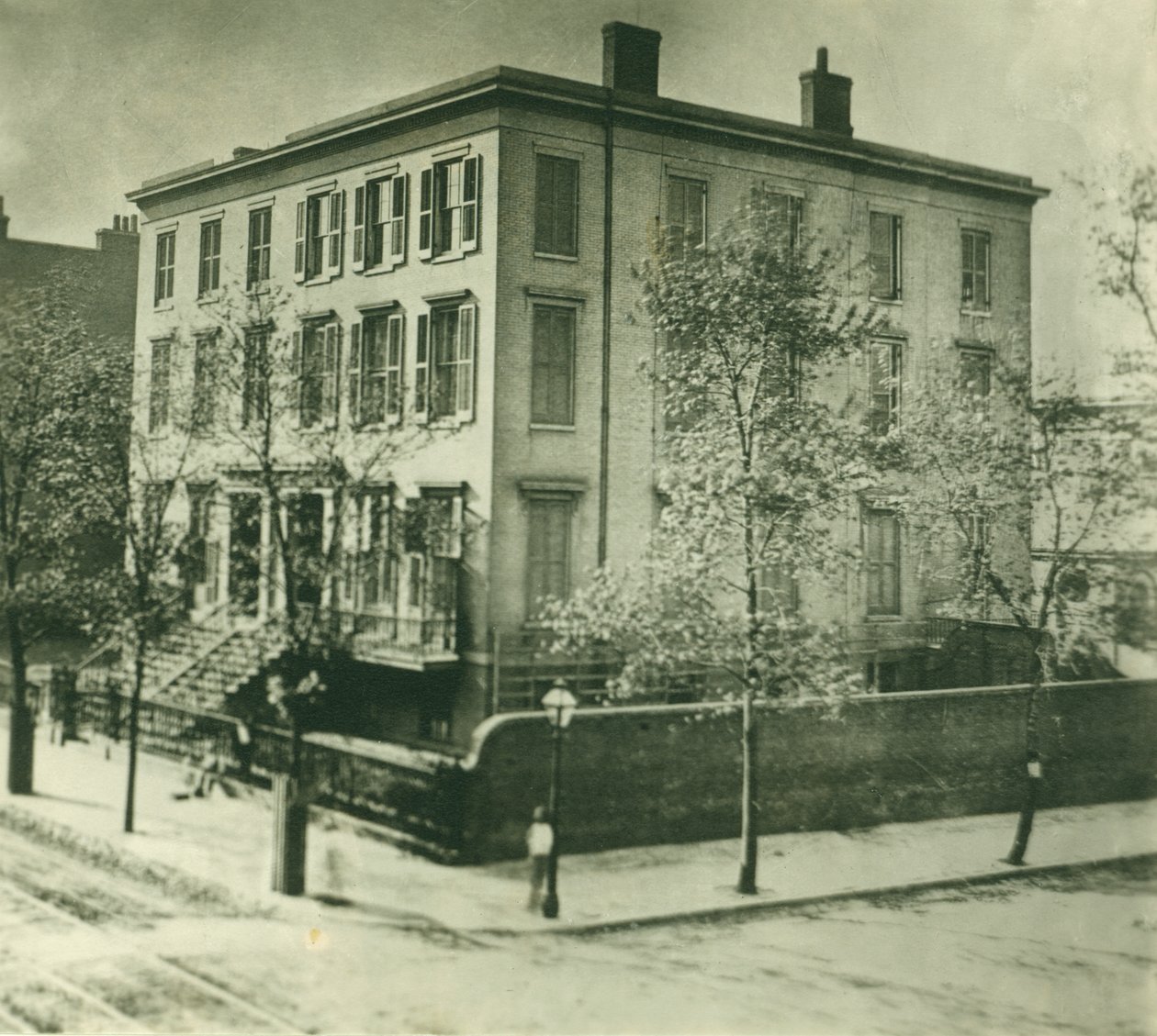 Rezidence Julia Chouteau Maffitt. Severozápadní roh Šesté a Olivové ulice od Unknown