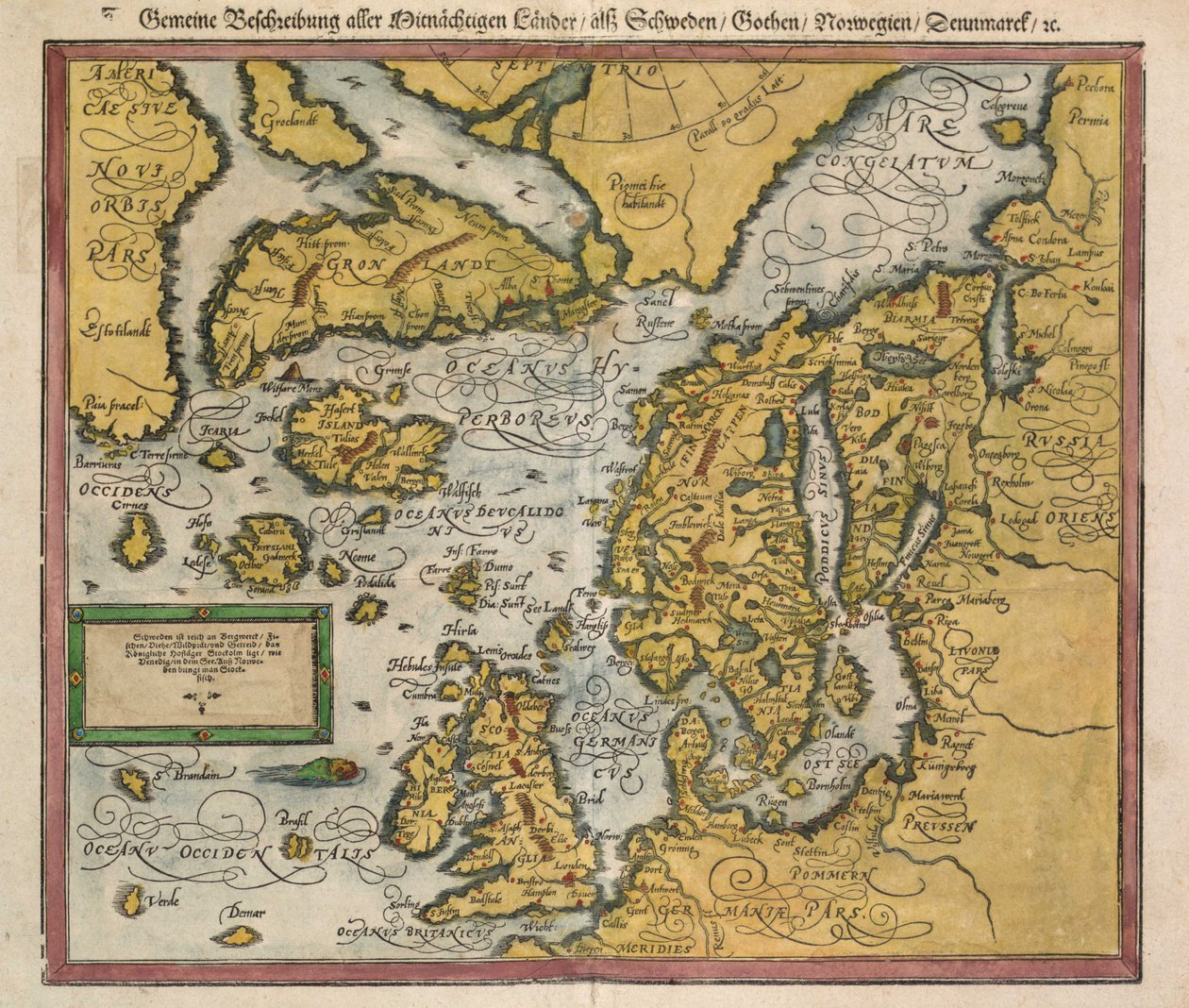 Mapa Islandu kolem roku 1588 od Unknown