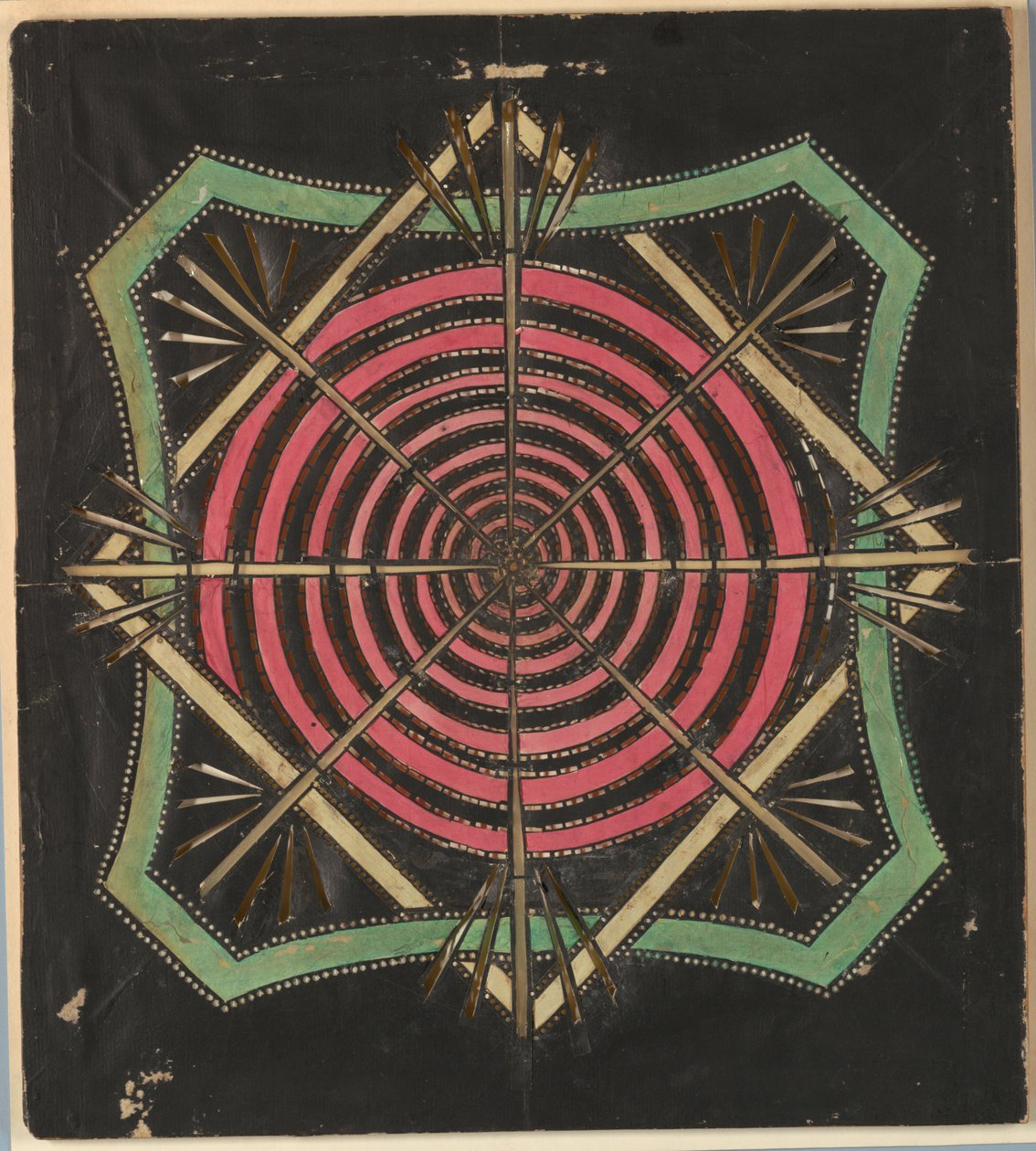 Lantern Slide, vířící vzor, ca. 1780 od Unknown