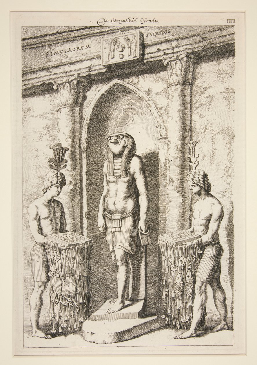 Das Gotzenbild Osiridis [Osirisův chrám] od Unknown